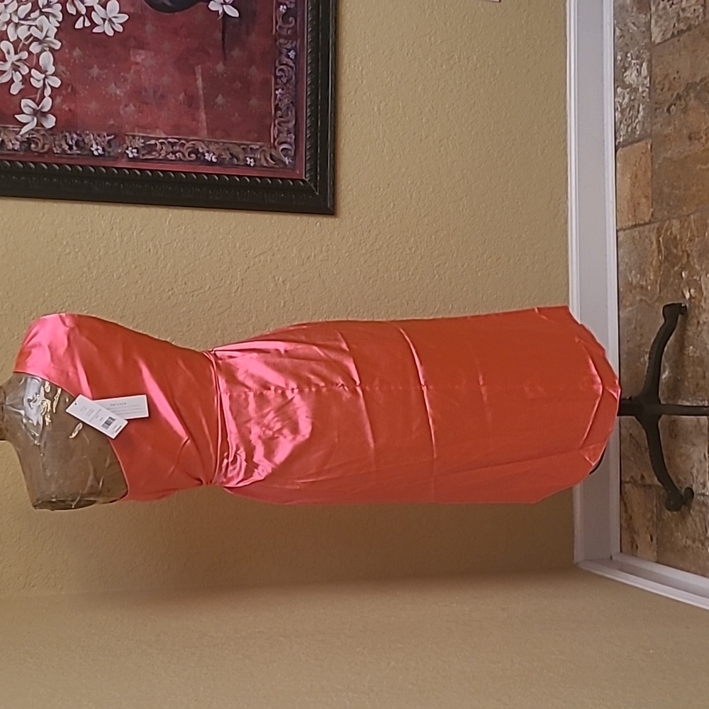 NWT French Connection Womens Satin Adaline Midi Cocktail Party Dress Pink Size 4 - Picture 7 of 9